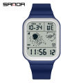 Sanda Fashion Men's Watches 50M Waterproof Sports Casual  Wristwatch for Male Clock Relogios Masculino 6052. 
