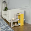 Floor Shelf Floding Track Open Storage Waterproof Thick mahogany Wood Home Décor Table Shelf | Micro Décor. 