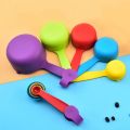 10 pcs Measuring Cup and Spoon Set, Colourful Plastic Weighing Cups and Spoons for Dry and Liquid Ingredient. Professional Utensils, Prepare Meals Fast 10 piece kitchen cooking measuring spoons cups mould. 
