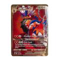 New Pokemon Anime Scarlet Violet Charizard Miraidon Koraidon Gold Black English Metal Cards Vmax Mega GX Game Collection Cards. 