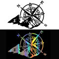 Compass car sticker reflective body sticker Compass direction prompt car sticker. 