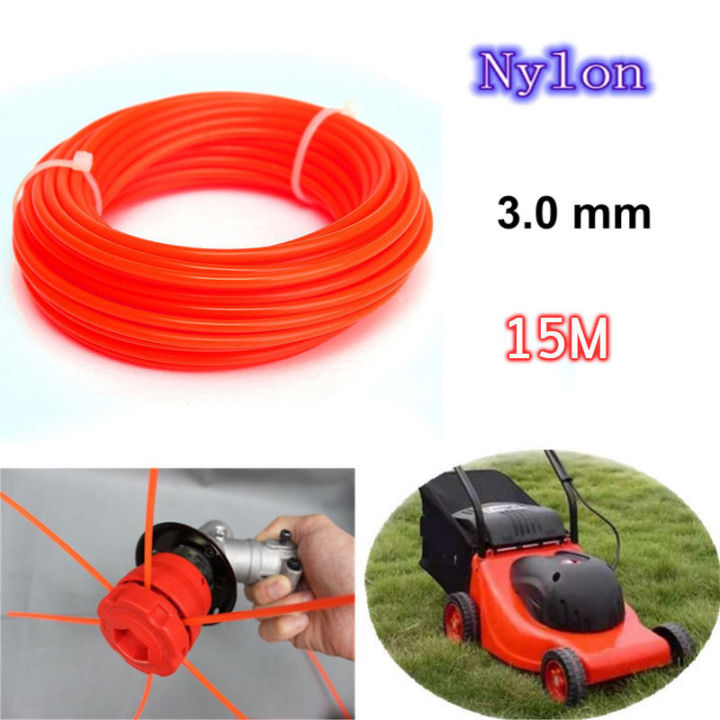 X 15m Grass Mowing Nylon Line Round Square Cord Brush