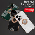 Luxury Plating Metal Ring Holder Shockproof Case For Infinix Hot 8 9 10 10i 10s 11 11s 12 Play 20 20i 30 30i 40 Pro Back Cover. 