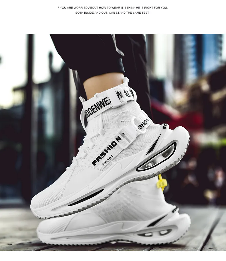 High Top Socks Chunky Sneakers Men Shoes Design New Fashion Thick