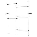 DIY Coat Hanger Garment Rack Portable Indoor Garment Rack Tools Free DIY Heavy Duty Adjustable Clothes Hanger for Household. 