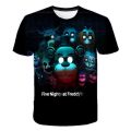Newest Fashion Five Night at Freddy T Shirt Summer Short Sleeve O-neck T shirt Horror Game FNaF Series Children's 4-14Y T shirts. 