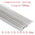 【BestGO】2-5pcs/lot  304 Stainless Steel Long Spring Y-type Compression Spring Wire Dia 0.3/0.4/0.5/0.6mm Outer Dia 3-10mm Length 305mm. 