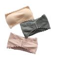 Breathable Strapless Bra Bustier  Comfort Lace trim Bustier Vertical Striped Gathering Invisible Gathering Brassiere for Dress Accessory  Apparel Women's  lingerie Women's Fashion. 