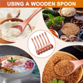 Small Wooden Spoons, 6Pcs Wooden Teaspoon for Cooking Small Condiments Spoon, Mini Wooden for Daily Use. 
