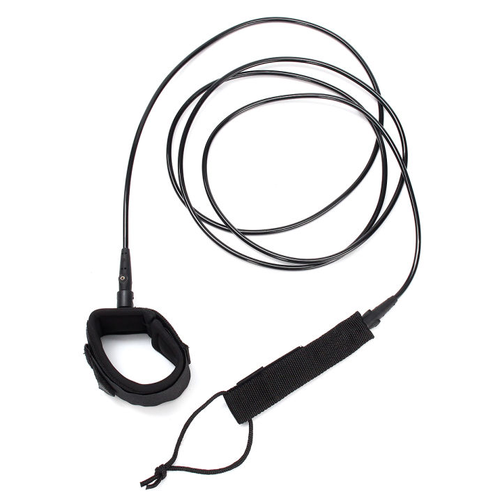 TPU 5.5mm 9ft Surfboard Leash Surfing Board Leash String Leg Rope Cord w/ Neoprene Ankle Cuff + Swivel Joints -