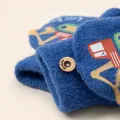 Cartoon Excavator Winter Gloves for Boy Kindergarten Kids Warm Half Fingers Flip Knit Mittens Outdoor Windproof Children Gloves. 