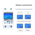 White Energy Meter Digital Energy Meter AC 220V Kwh Voltage Current Power Consumption Meter A. 