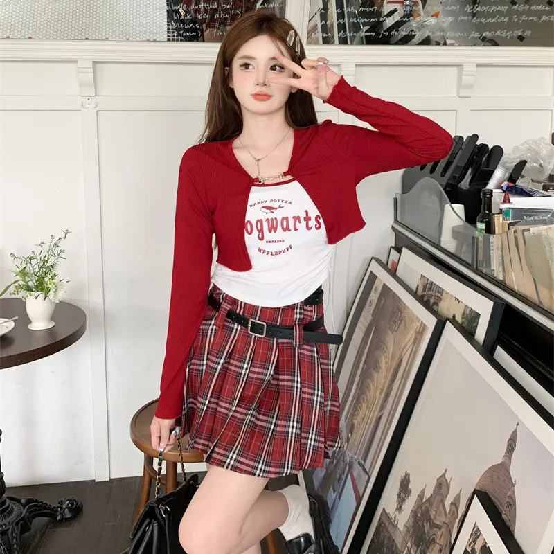 Large Size American Sweet and Spicy Skirt Suit FatMMShort Strappy