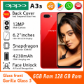 Oppo A3s 6GB RAM | 128GB ROM (𝐅𝐫𝐞𝐞 𝐓𝐞𝐦𝐩𝐞𝐫𝐞𝐝 𝐆𝐥𝐚𝐬𝐬 & 𝐂𝐨𝐯𝐞𝐫) 4230mAh Battery. 
