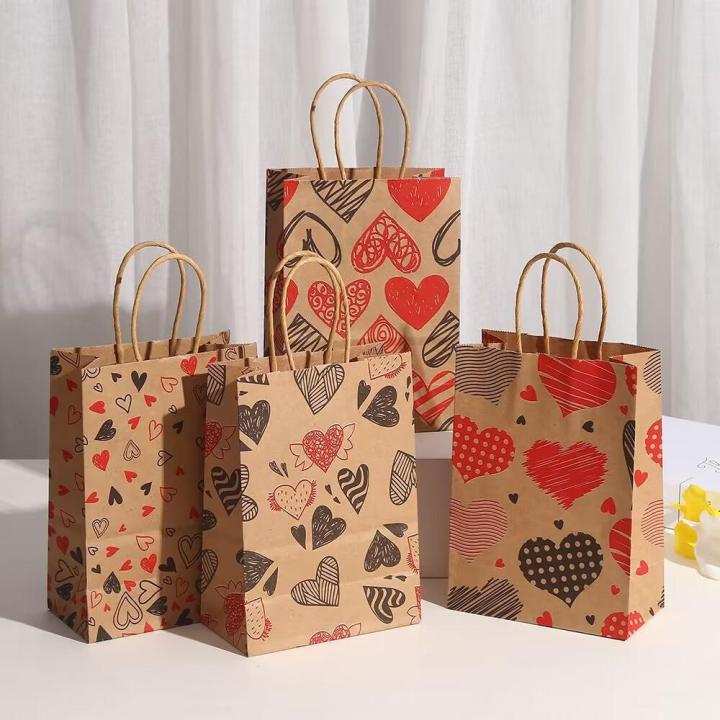 Unique Gift Packaging Ideas Creative Paper Bag Designs Valentine's Day Gift Bags Vintage Paper Bags For Gifts Love Themed Paper Bags