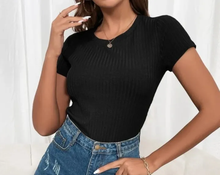 Cuelo%20Short%20Sleeve%20O-Neck%20Crop%20Top%20T-Shirt%20-%20Image%205