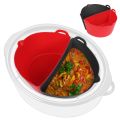 【HOT】 Slow Cooker Divider Liner Reusable Leakproof Silicone Crockpot Divider Dishwasher Safe Cooking Liner For 6 Quart Pot. 
