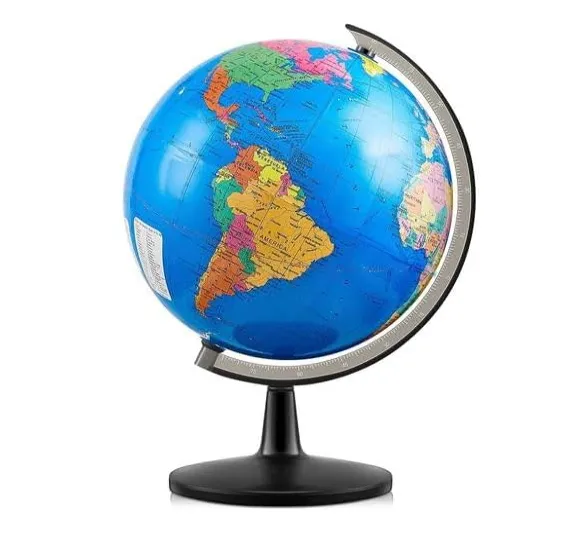 World Globe for Kids Learning, Educational 360' Rotating World Map Globes Decorative Earth Children Globe for Classroom