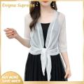 Enigma- Jacket Cardigan Solid Color Ladies Thin Sunscreen Short Jacket. 