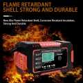 12V Le-ad A-cid Car Battery Charger Vehicle Car Pulse Maintenance Charger Auto Temperature Detection Pulse Repair Charger LCD Screen. 