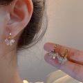 1Pair Girls Sweet Temperament Zircon Butterfly Earrings Niche Simple Exquisite Small Ear Buckles for Daily Versatile Jewelry. 
