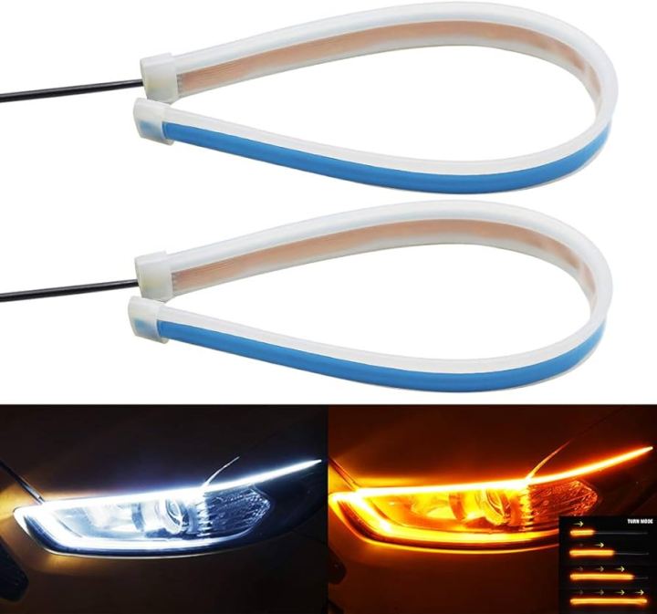 Universal LED DRL Day Time Running Light with Sequential Signal ...
