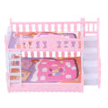 Doll Toy Furniture European Style Bunk Bed Double Bunk Bed Girl Birthday Toy. 
