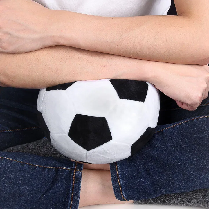 Soccer%20Sports%20Ball%20Throw%20Pillow%20Stuffed%20Soft%20Plush%20Toy%20For%20Toddler%20Baby%20Boys%20Kids%20Gift,%208%20inch%20L%20X%208%20inch%20W%20X%208%20inch%20H,%20Black%20-%20Image%207
