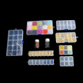 Transparent Plastic Jewelry Storage Box Adjustable Storage Container - 1pc/bag. 