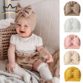 Sweet Bowknot Baby Hat Turban Soft Newborn Baby Girls Indian Cap Solid Color Infant Boys Cap Beanies Headwrap. 