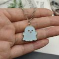 Ghost Pendant Necklaces for Women Men Best Friends Cute Lovely Ghost Couple Necklace Fashion Jewelry. 