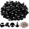 100PCS Plastic Safety Crochet Eyes Bulk with 100PCS Washers for Crochet Crafts (0.24Inch/6mm). 