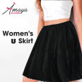 Ladies Underskirt Black & White Poplin Knee Length S | M | L | XL | XXL. 