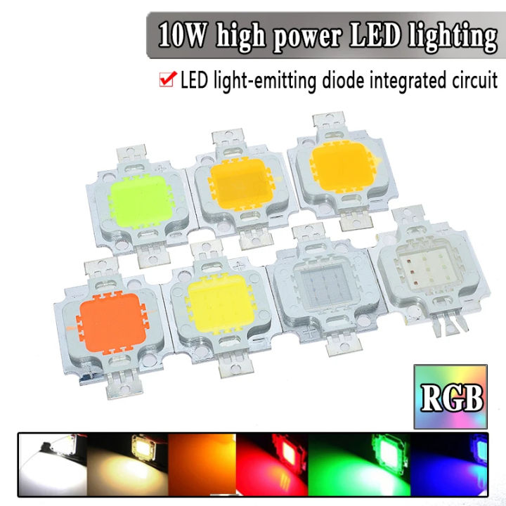 10pcs%2010W%20220V%20Smart%20IC%20LED%20Lamp%20Bulb%20Lamp%20Flood%20Spotlight%20Diy%20Lighting%20White%20Warm%20white/Red/Green/Blue/%20COB%20Chip%20-%20Image%202