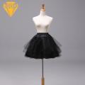 Three-dimensional Tailoring Skirt High Waist Tulle Petticoat with Bustle Detail for Women Wide Elastic Waistband Three-dimensional Tailoring Perfect for Skirt Bustle. 