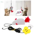 Pet Kitten Cats Mice Toys Hanging Door Cat Plush Toy for Kittens Kitty. 