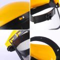Garden Grass Trimmer Safety Helmet Hat with Full Face Mesh Visor for Logging Brush Cutter Forestry Protection Kitchen Mask Tools. 