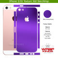 For Iphone 5/5s Skin/Wrap 360 Protection Sheet/ Carbon fiber/ Matte/ Transparent/ Lamination Back And Sides Included Camera Skin. 