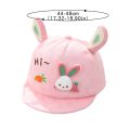 Cartoon Rabbit Baby Hat for Boy Girl Cute Embroidery Infant Baseball Cap with Ears Spring Summer Toddler Kids Sun Hats. 