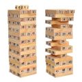 Wooden Tower Building Blocks Toy Rainbow Domino Stacker Board Game Folds High Montessori Educational Children Toys-54PCS/set. 