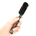 Double-sided Comb Printed Pattern Beard Styling Brush Professional Shave Beard Brush Barber Broken Hair Remove Comb For Men. 