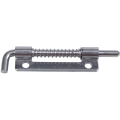 ICQURBT 6X Hardware Spring Loaded Metal Security Barrel Bolt Latch 3.5 Inch Long Silver Tone. 