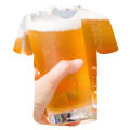 Summer Cool Beer Bubble Men's Women's 3D Printed T Shirts Personalities Fashion Tee Casual Comforts O-Neck Short Sleeve Men Tops. 