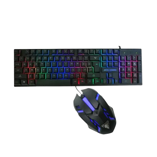 Jedel Gaming Wired colourful backlit RGB keyboard and mouse Beautiful lighting effect