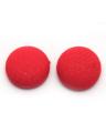 Women's Button Earings-Red. 