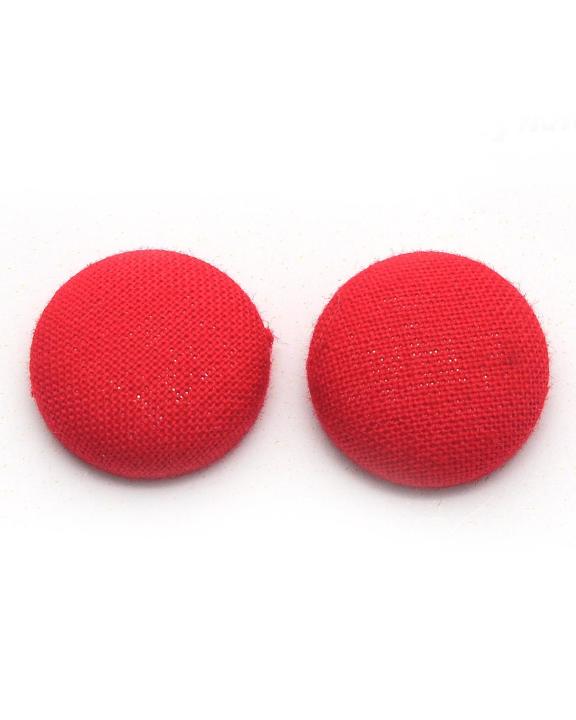 Women's Button Earings-Red