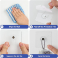 Wall Hangers Without Nails 50 Packs Adhesive Wall Hooks Picture Hangers for Living Room. 