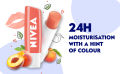 NIVEA Peach Shine Lip Care Delights Your Lips With Its Delicious Peach Aroma, A Fabulous Shimmer And Soft Glossy Colour (Npsl). 