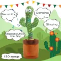 Musical Dancing Talking Green Cactus Toy Tree with 120 Sound Track & Talkback Voice Reply, Soft Fabric with Plastic Toy for Toddler Baby Children Kids 2 3 4 5 6 Year Old Boy Girl. 