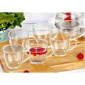 6-Piece High-Quality Clear Glass Tea Cup Set – Elegant & Durable Everyday Glassware. 